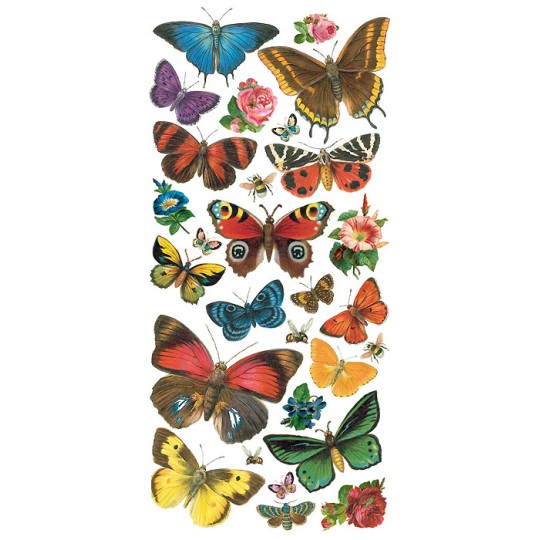 1 Sheet of Stickers Mixed Forest Butterflies